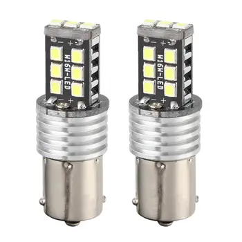 

2pcs 1156 White LED 15SMD Turn Signal Tail Light Waterproof Brake Lights Saving-energy Anti-corrosion Reverse Lamp Light