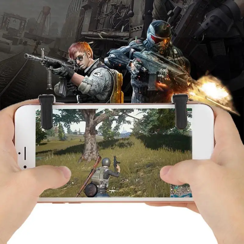 

1 Pair S9 Gaming Trigger Controller Gamepad joystick for phone w/ Touch Control Press Button Shooter Trigger Fire Button