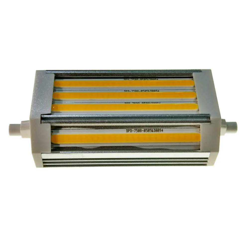 Диммируемая лампочка COB R7S 30 Вт J118 118 мм без вентилятора без шума заменяет галогенную лампу 300 Вт AC110V 220 В