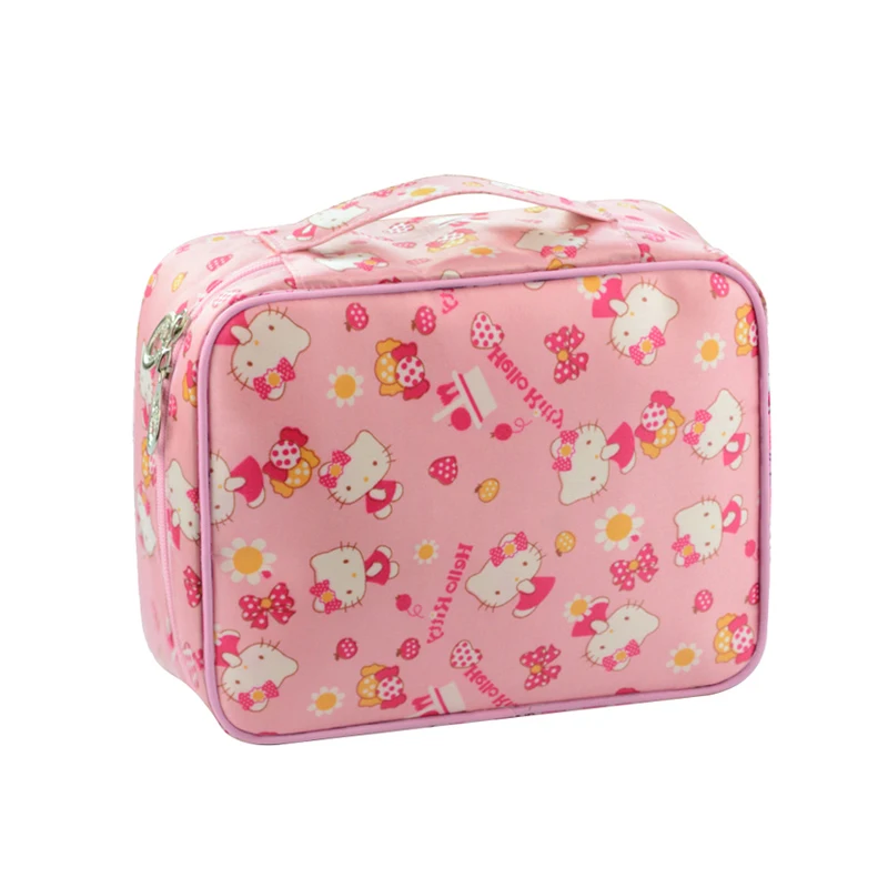 

Cartoon Waterproof Cosmetic Bags Women Beautiful Cute Makeup Cases Pouch Travel Toiletry Hello Kitty Ladies Zip Tote Accessories