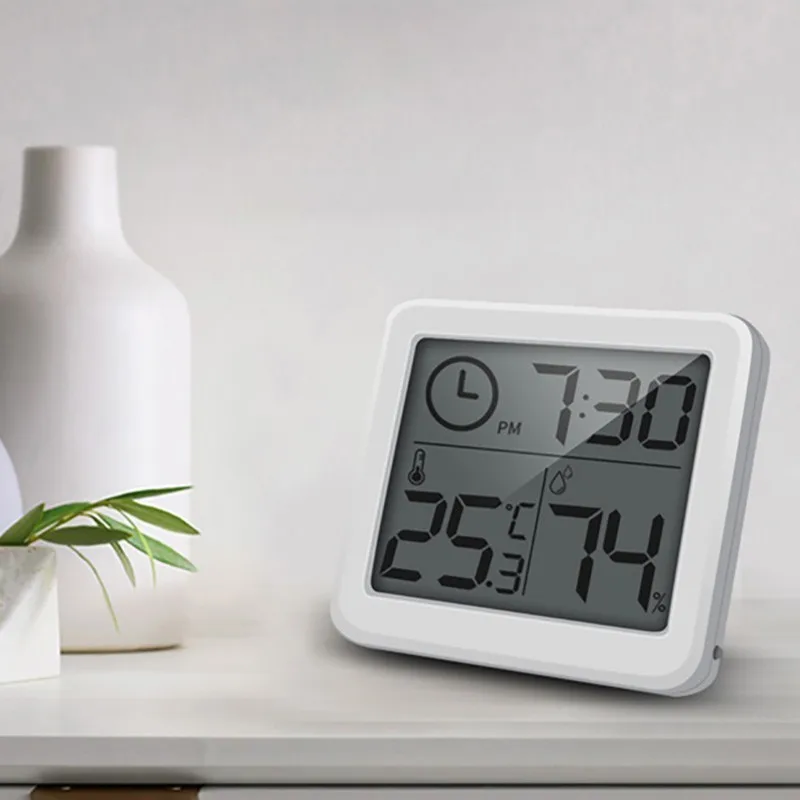 

3.2 Inch Multifunction Automatic Electronic Temperature And Humidity Monitor Clock Large LCD Screen Thermometer Hygrometer Gauge