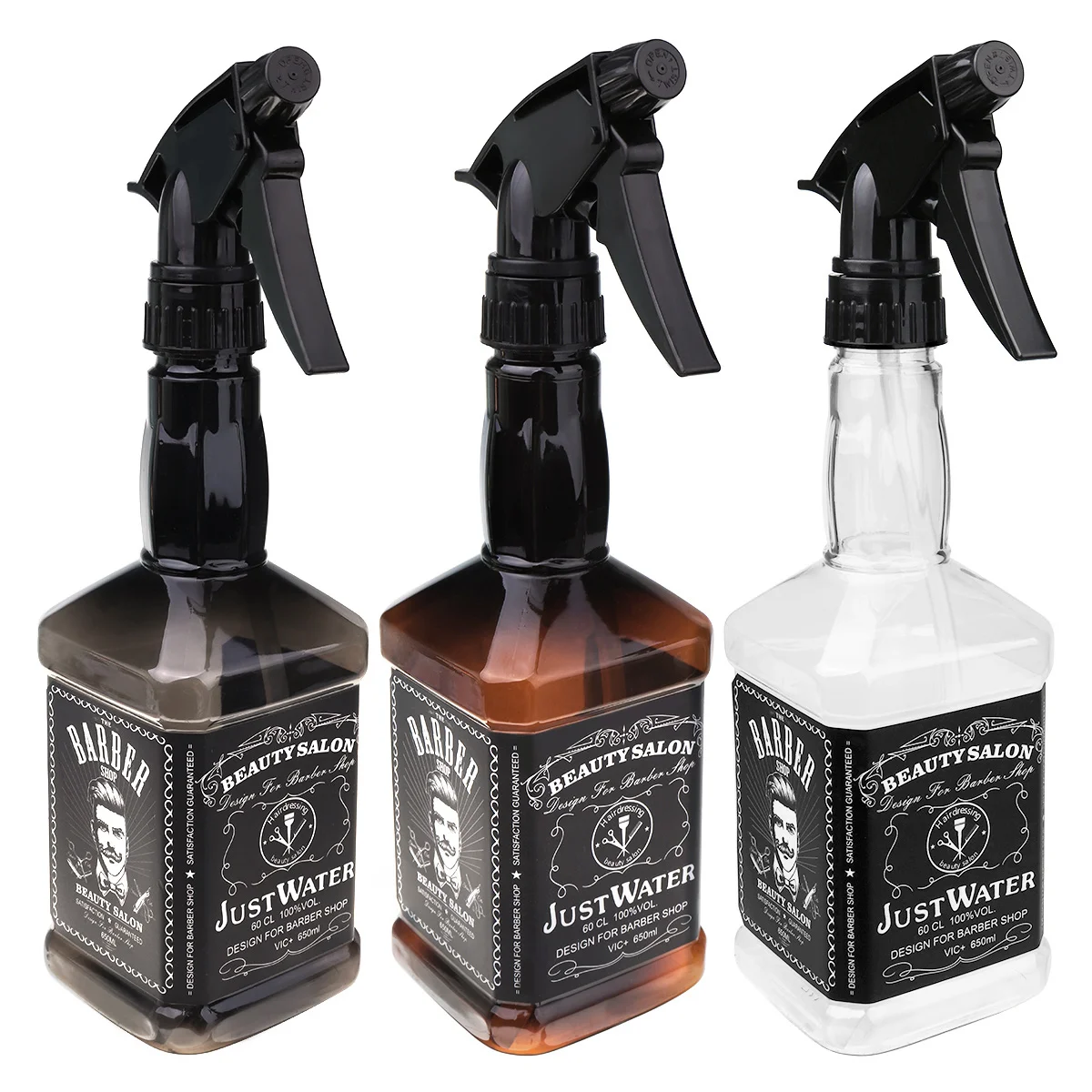 650ml Whiskey Refillable Sprayer Bottle Portable Oil Liquid Empty Bottles Atomizer Barber Hairdressing Tools 3 Colors To Choose | Красота и