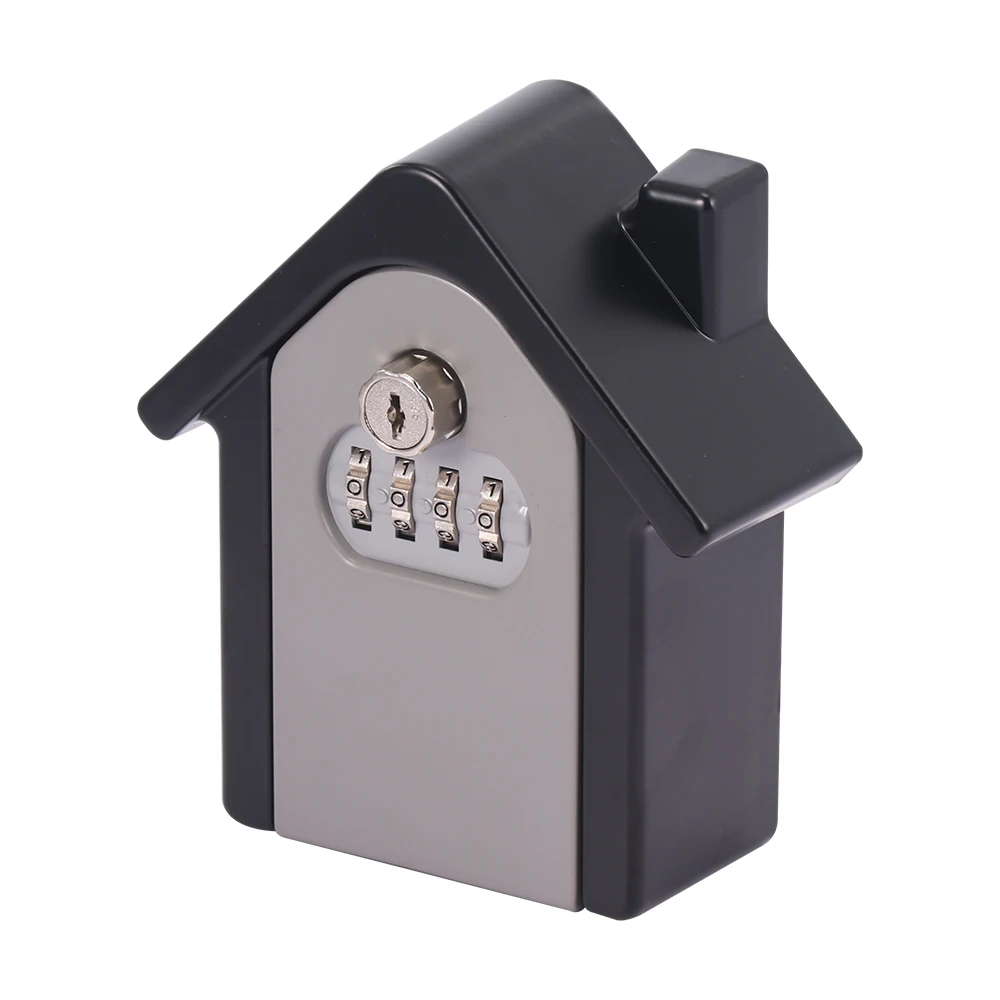 

Key Safe Box Password Key Lock Outdoor Safety Keys Storage Box Creative House Shape Security Wall Mounted Combination Lock Box