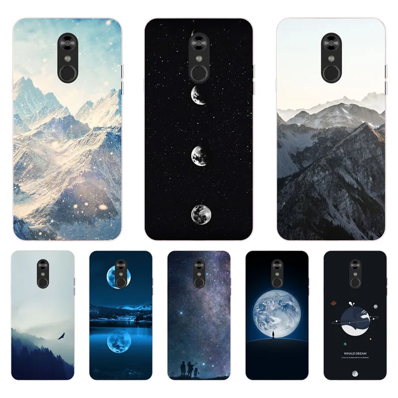 Чехол для LG Q Stylo 4 мягкая задняя крышка из ТПУ с изображением пейзажа кремния 2018