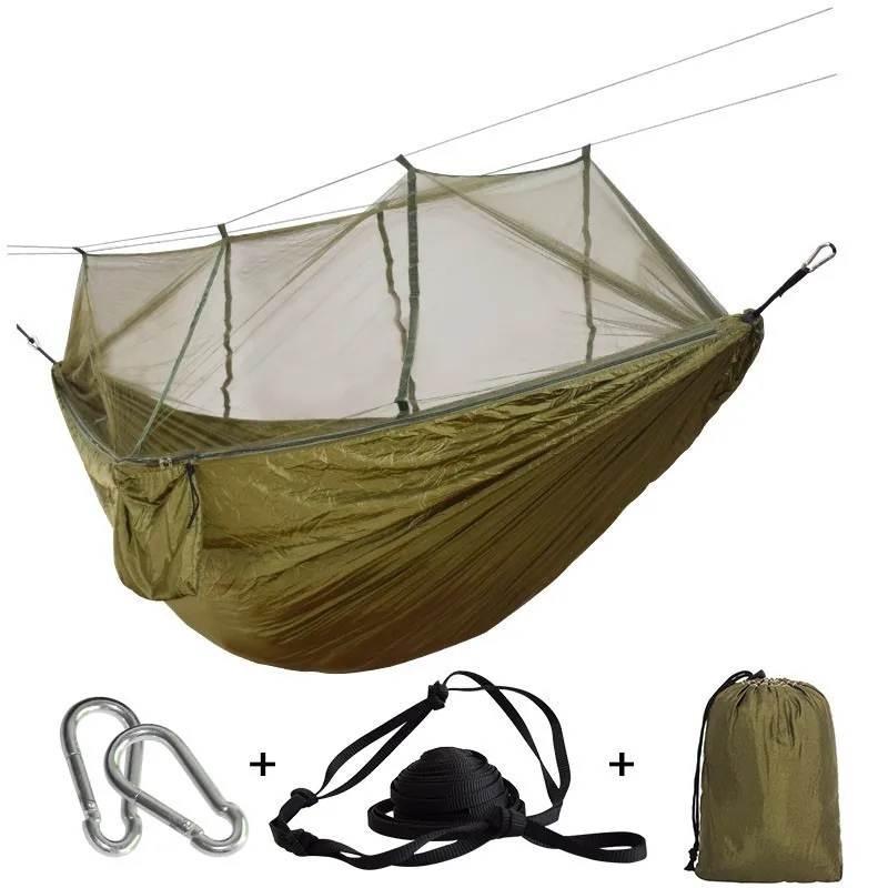 Ultralight Travel Hammock With Integrated Mosquito Net Durable Portable Hamak Hanging Chair Rede Breathable Hang Bed