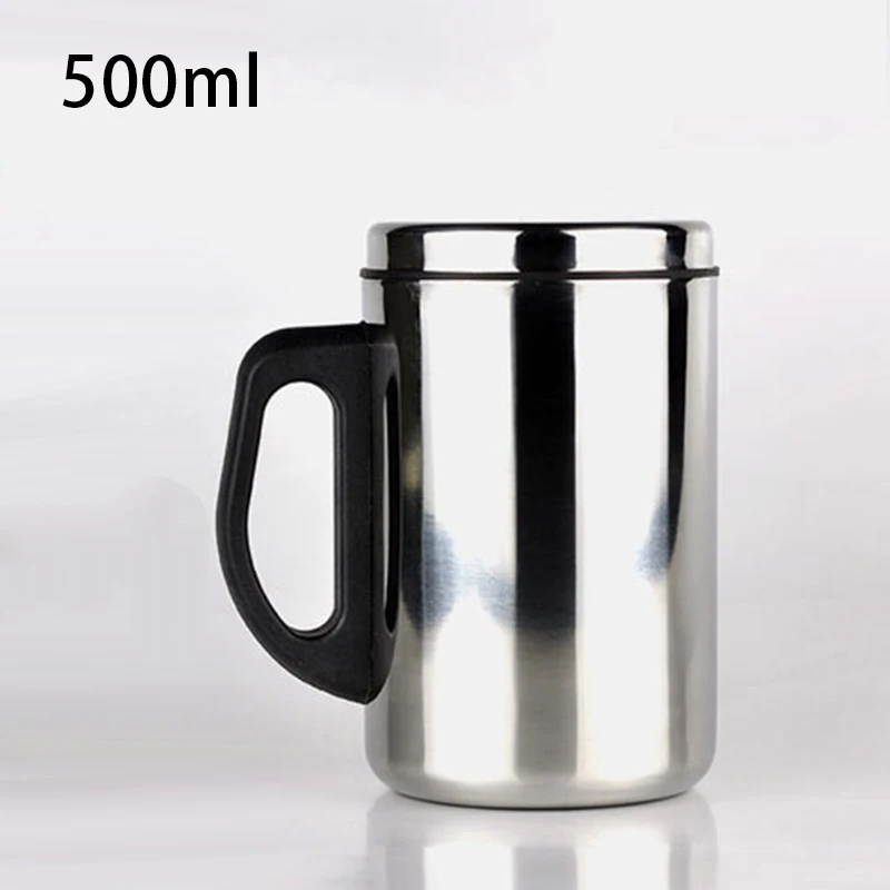 

1X 350/500ml Thermal Insulated Travel Mug Coffee Tea Flask Cup Removable Lid HOT