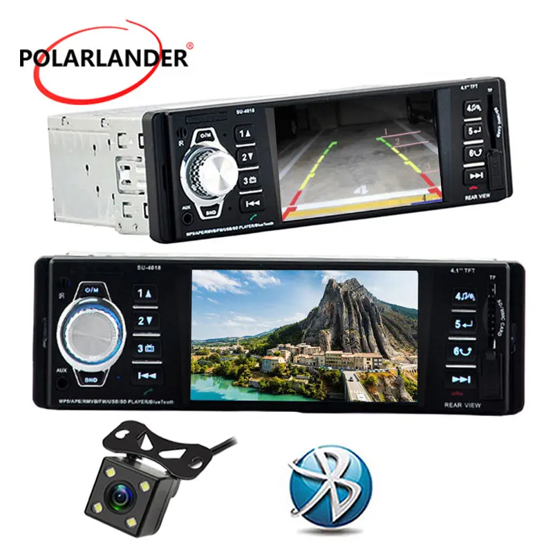 Автомагнитола 4 1 дюйма DIN bluetooth MP5 плеер магнитола HD стерео FM аудио USB TF AUX 7 задних