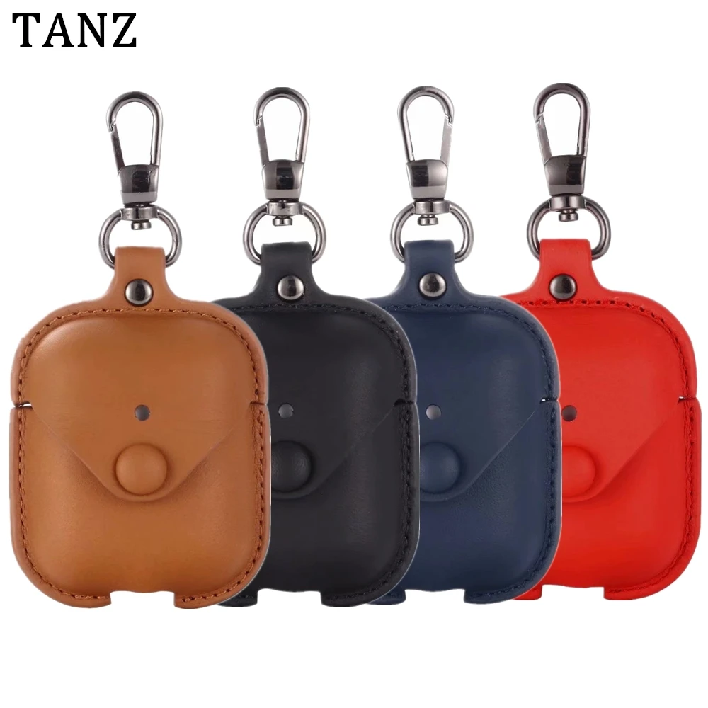 Earphone Case For Apple Airpods PU Leather Headphone Charging Case Protective Cover Bag Pouch For Air Pods Earphone Accessories