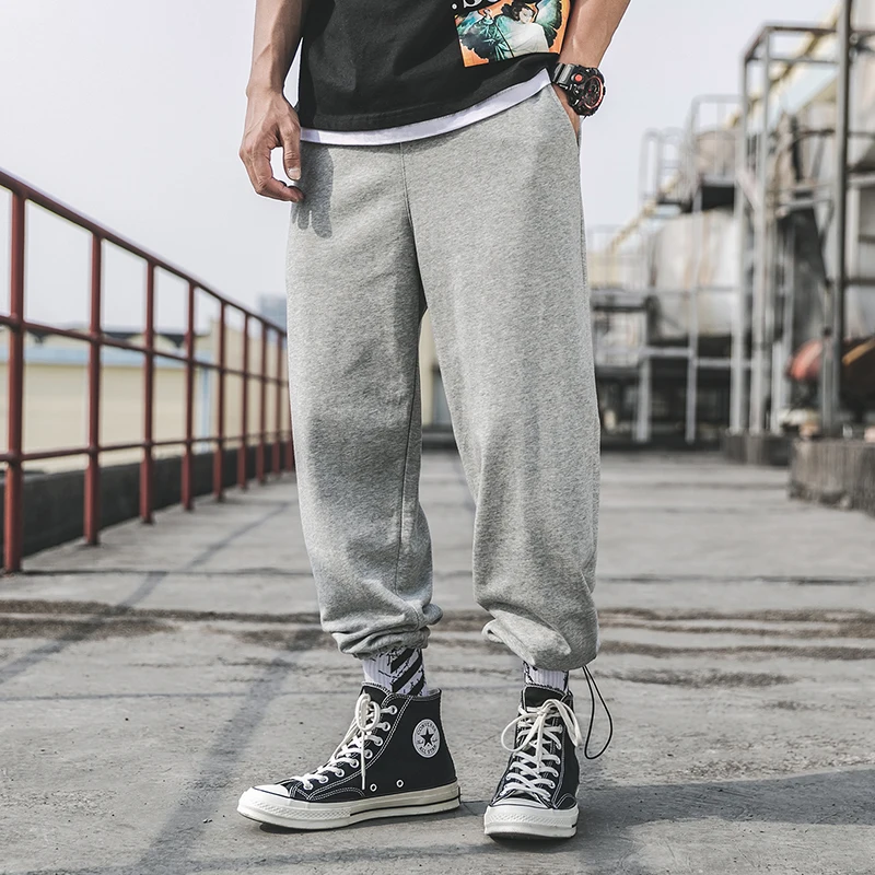 

jogger track Pants men cotton Spring With Legs Trousers active elastic harem hip hop slim Summer casual sweatpants Sale