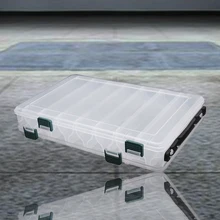 27*18*4,7 см рыболовные снасти двухсторонняя пластиковая коробка для рыболовных приманок 14 отсеков