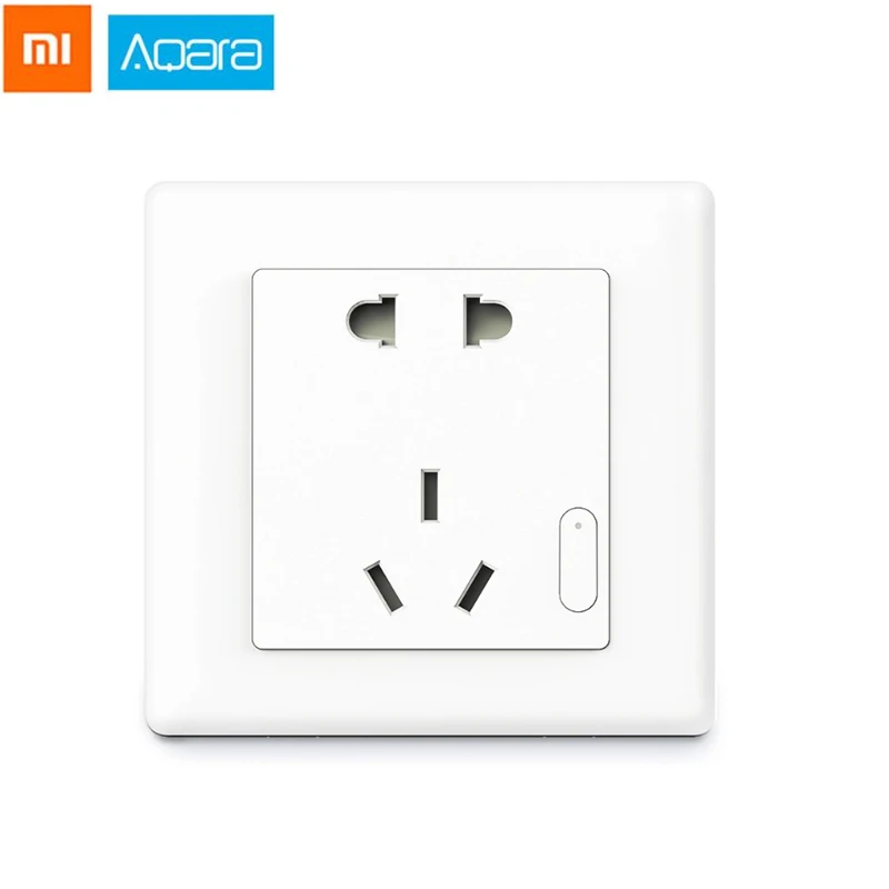 Original Aqara Smart Wall Socket Plug Upgraded Time Switch Function Safety Door Work With Gateway Remote Timer | Электроника