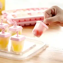 Самодельный лед поп-формы льда-леденец плесень лоток для мороженого с ложками фруктовый попscicle чайник для детей кухня с посудой для бара инструменты