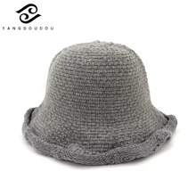 Новые шерстяные смешанной вязки Рыбак Однотонная одежда купол водонепроницаемый складной бассейн шляпа Открытый подарок Повседневное Винтаж Стиль аксессуары для Для женщин
