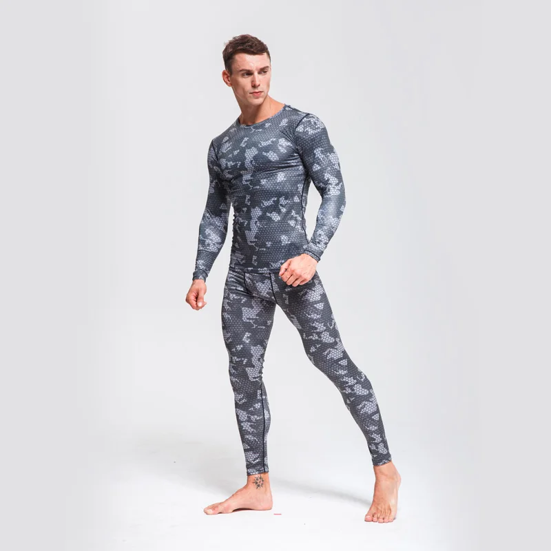 Ski Underwear Set  Winter Thermal Underwear Compression Clothing Running Suit Men Thermal Underwear Fitness Training Suit