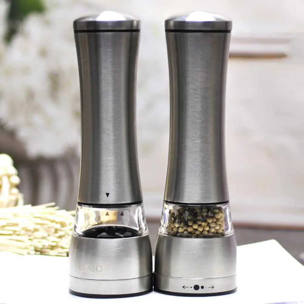 Stainless Steel Manual Salt Pepper Mill Spice Grinder Shaker Home