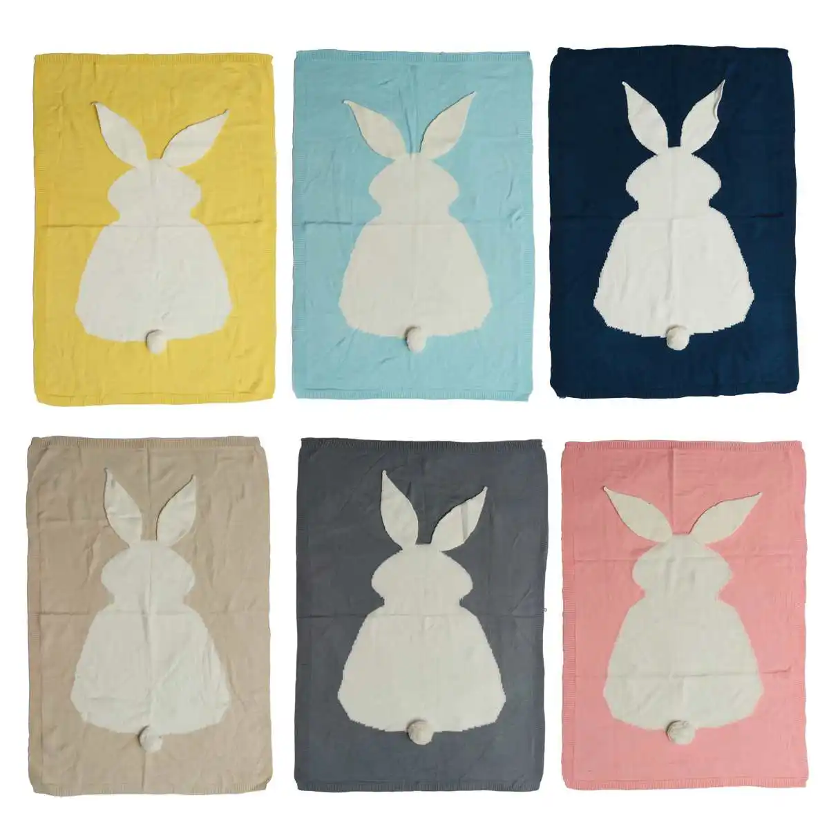

Baby Infant Bunny Napping Blanket Swaddling Cute Rabbit Bedding Towel Cover Soft Warm Throws Wraps Bedding Supplies 100x75cm