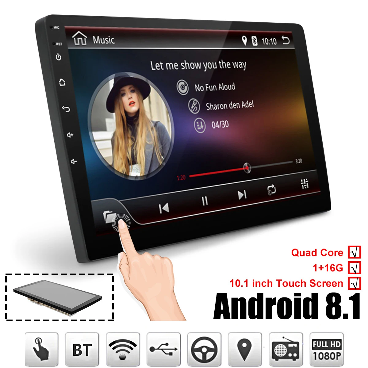 font b Car b font Multimedia Player 10 1 Android 8 1 1 16G font