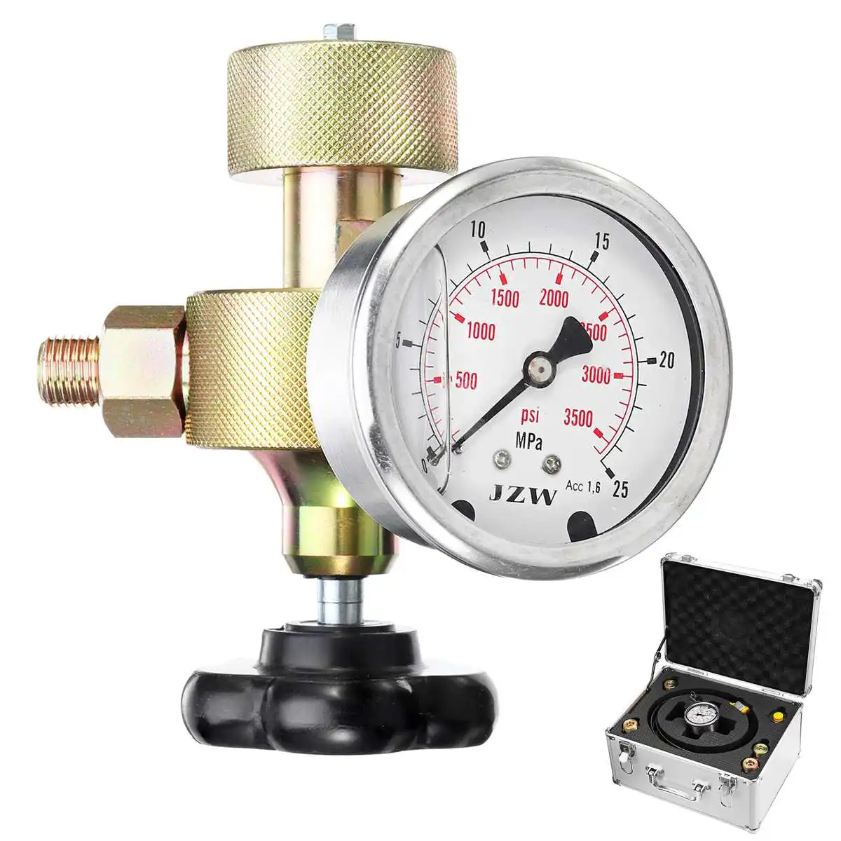 

FPU-25/40MPA 6 in 1 Inflatable Tool Hydraulic Accumulator Nitrogen Charging Filling Gas Valve test Kit Carbon Steel Accumulator