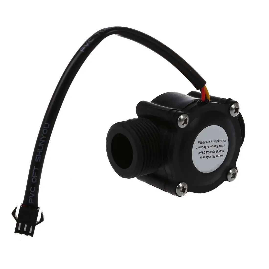 

1-60L/Min DC 5-24V Hall Effect Water Flow Sensor Counter Meter FS300A