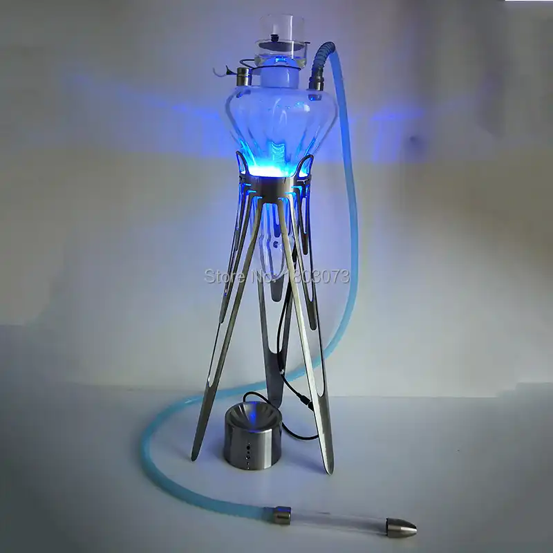 High quality 304 stainless steel medusa hookah blue pipe smoking tool