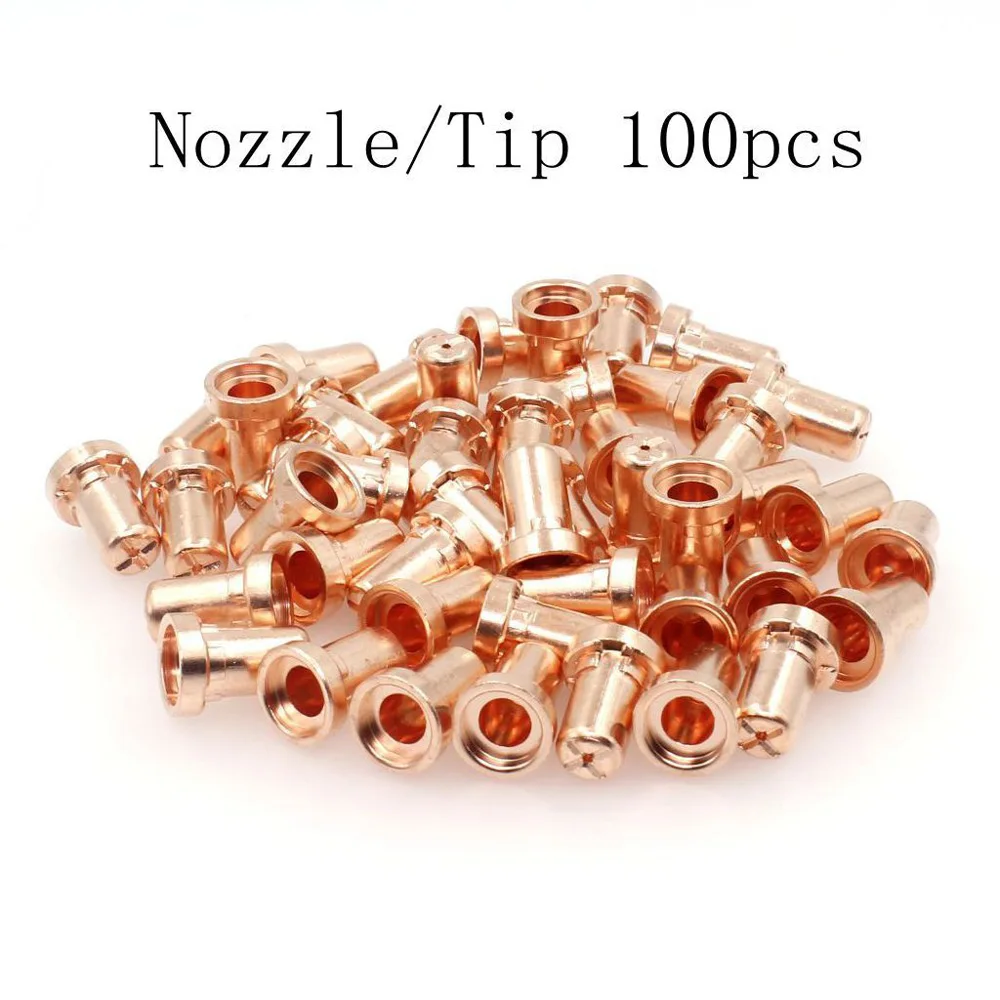 

100pcs/set Plasma Torch Nozzle High Quality Extended Tips Nozzle Accessory Part Fit For Plasma Torch PT-31 LGK-40 CT-312 JG-40