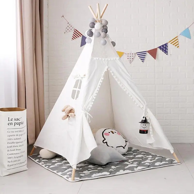 

Children Tents Portable Folding Outdoor Castle Tent Children's Play House Indian Triangle Tents Kids Gift 2019 Hot Sale Newest