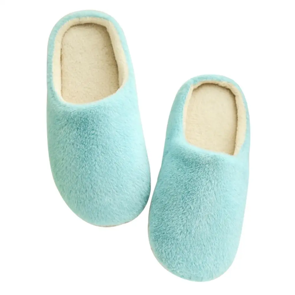 

Unisex Autumn Winter Warm Soft Home Non-Silp Pure Color Slippers Indoor Shoes Cotton-Padded Shoes Soft Women indoor Slippers