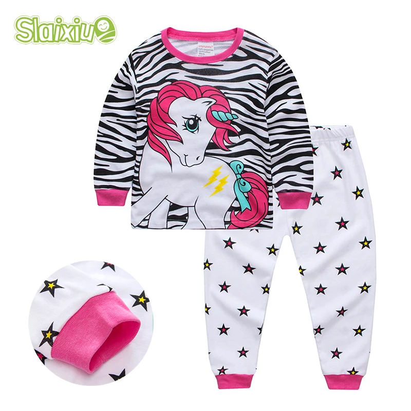 

Cotton Children unicorn Pyjamas Kids set pyjamas enfant sleepwear baby boy girl clothes pajamas infantil cartoon nightwear