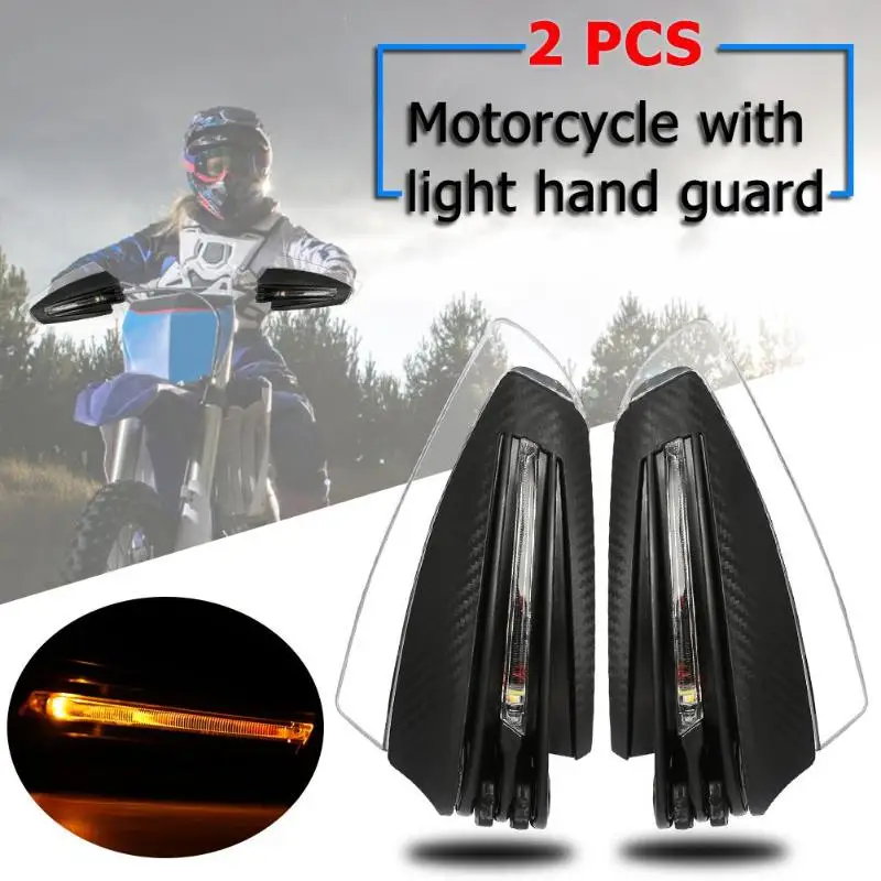 

1 Pair Hand Guard 22mm 7/8" Handlebar Handguards LED Turn Signal Light Motorcycle Hand Guards For Motorcycle Dirt Bike ATV