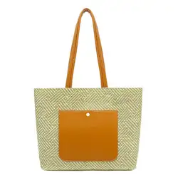 Для женщин из ротанга дорожная пляжная сумка Duffle Большой Портативный прочный Водонепроницаемый пляж ручной плетеная солома сумки для