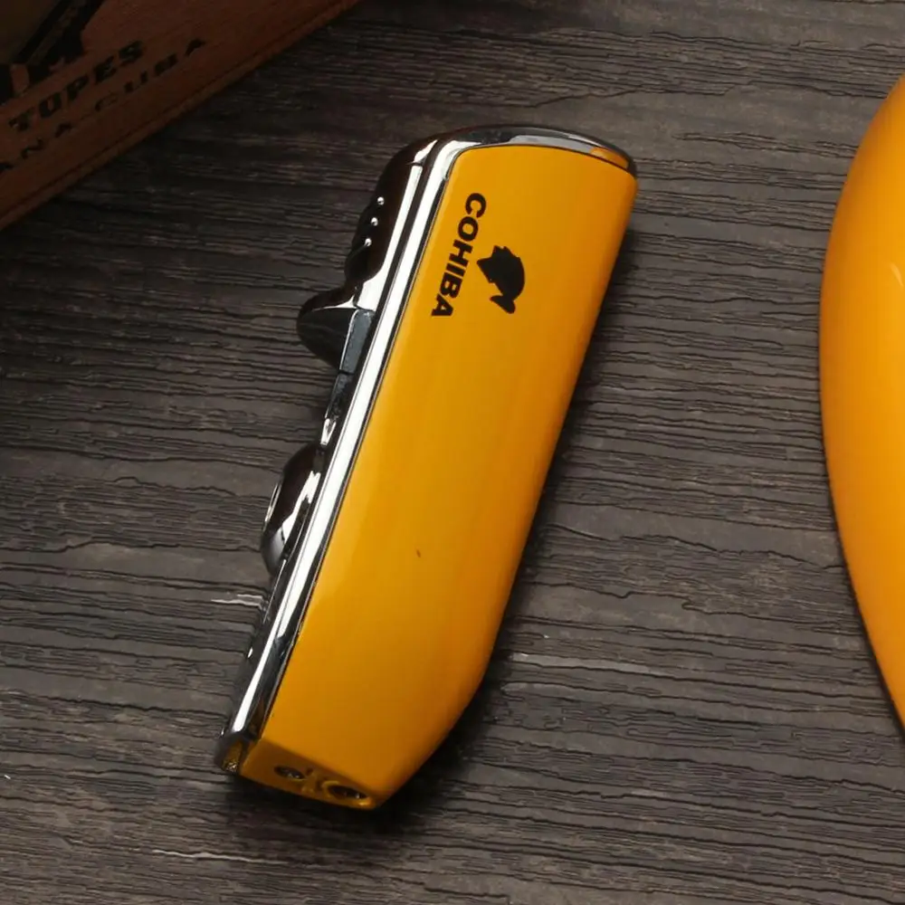 Металлическая ветрозащитная Зажигалка COHIBA в форме змеи с красным облаком 3