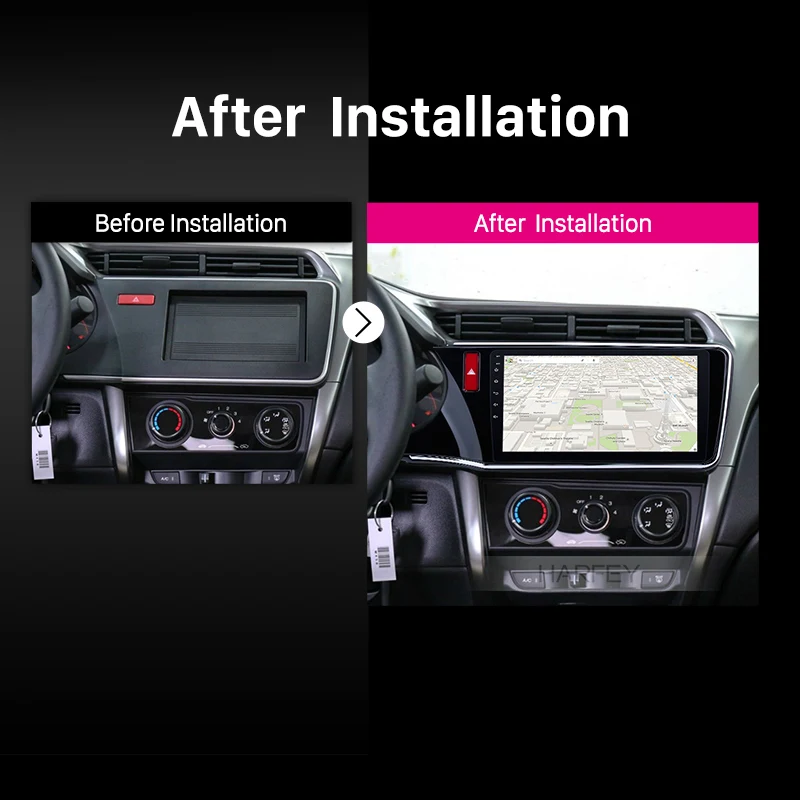 Discount Harfey Android 6.0/8.1 10.1" 2Din Car Radio For Honda CITY LHD 2014 2015 2016 2017 GPS Multimedia Player Head Unit 5