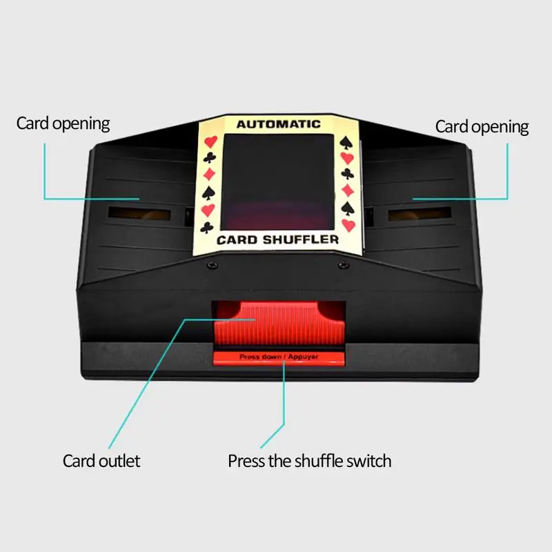 

MUMIAN Wood Automatic Card Shuffer Machine 1-2 Decks Of Cards Shuffle Plastic Game Cards Shuffler Robot-hands Free