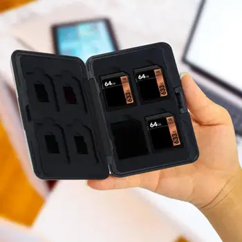 

Portable Aluminum HoldeMemory Card Storage Box Waterproof Memory Card case With 8 Slots Organizer 110*20*75mm