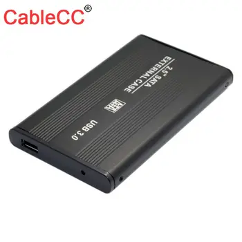 

10pcs/lot CY 2.5 inch Sata 22p 7+15 SSD to USB 3.0 External Hard Disk Enclosure for PC Black Cablecc