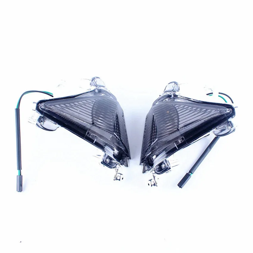 

LED Turn Signals Indicator Blinker Lens cover Smoke For Kawasaki ZX10R 2004 2005