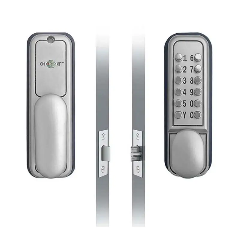 

zinc alloy Mechanical Digital Button Door Lock Waterproof Keyless Keypad Code Combination Lock for 30-70mm thickness