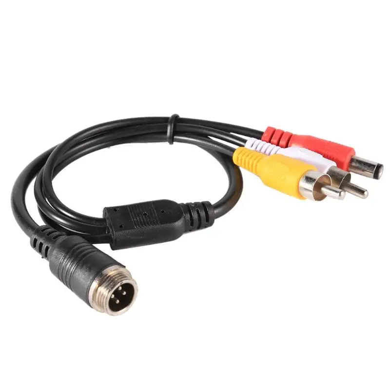 

4Pin Aviation Head Male to 2RCA Male DC Male Extension Cable Adapter for CCTV Camera Security DVR Microphone