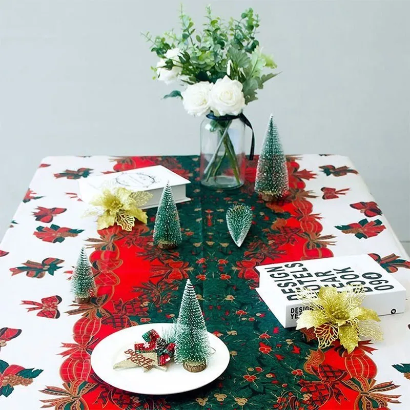 New Year Christmas Tablecloth Kitchen Dining Table Decorations Home Rectangular Party Table Covers Christmas Ornaments 150x180cm New Year Christmas Tablecloth Kitchen Dining Table Decorations Home Rectangular Party Table Covers Christmas Ornaments 150x180cm