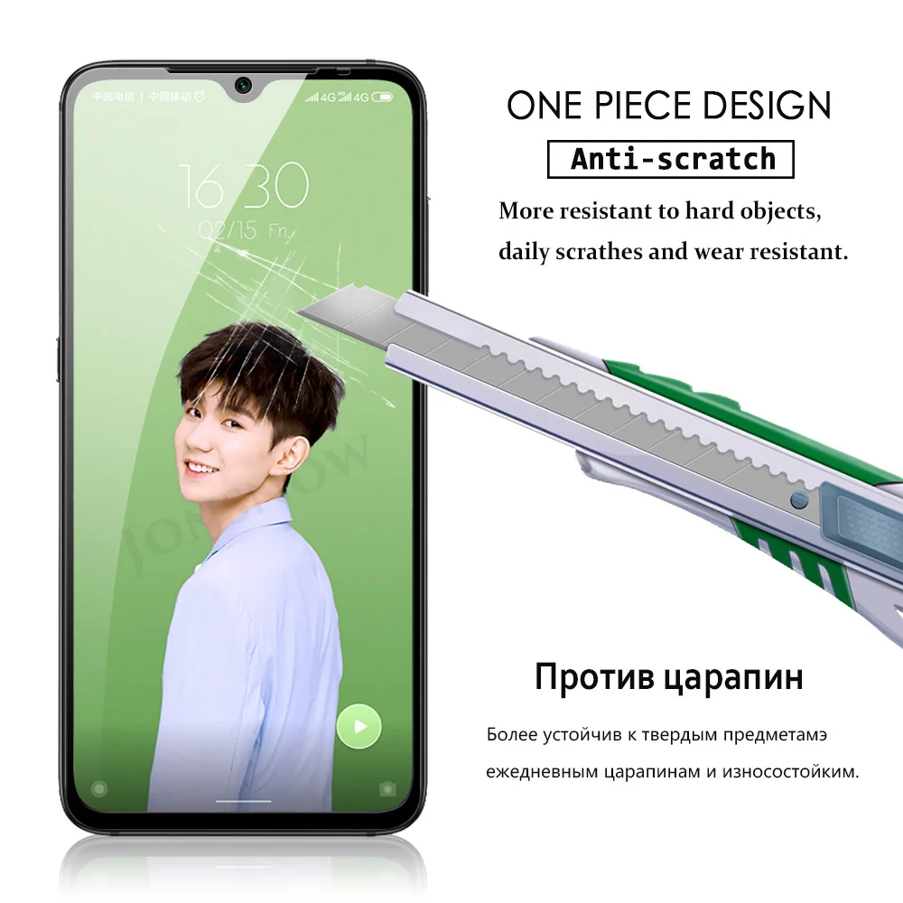 Защитное стекло JONSNOW на весь экран для Xiaomi Mi 9 8 Lite закаленное Redmi 7A Note 7 6 Pro K20 9T