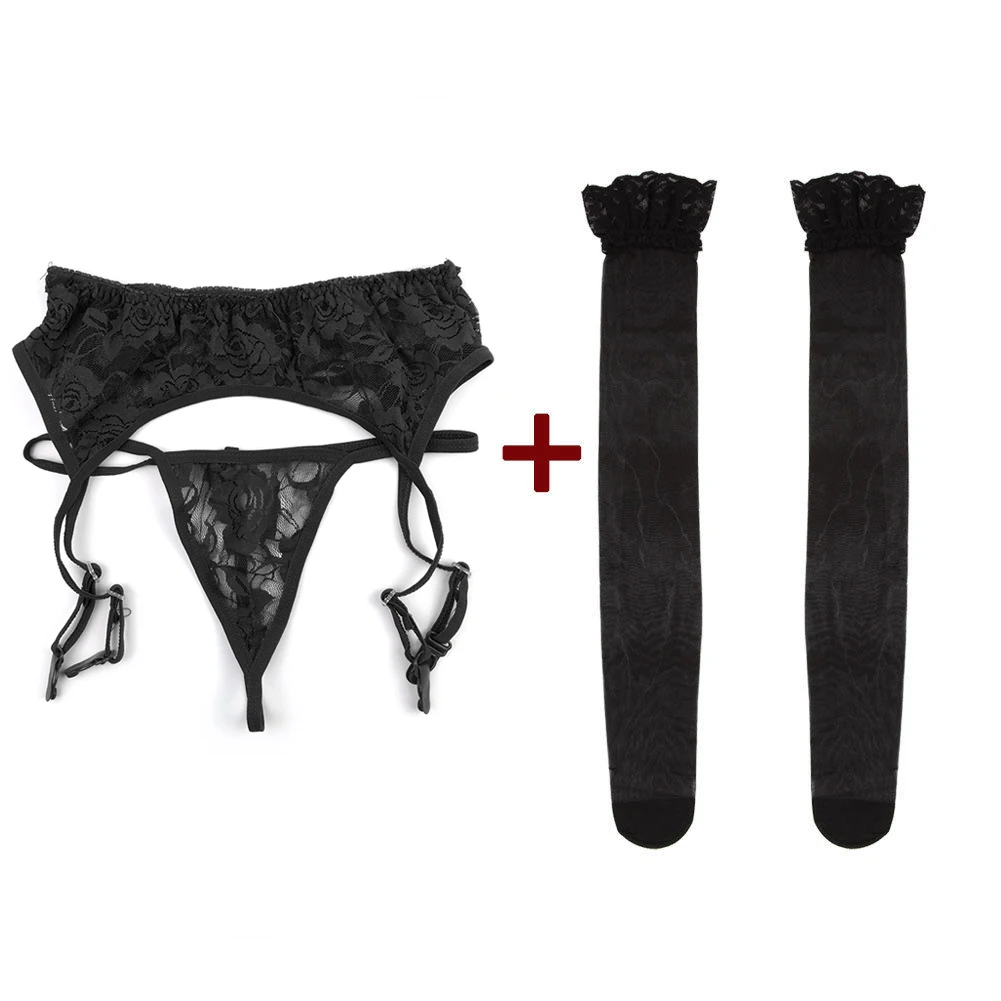Сексуальные колготки с кружевной оборкой мягкие топ чулки + Пояс для чулок