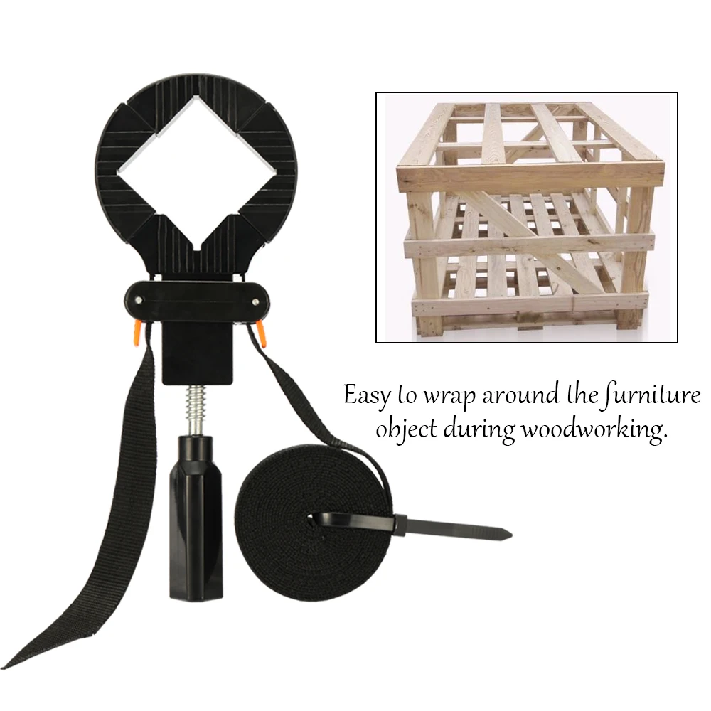 

Portable Multifunction Blet Picture Photo Frame Clamp Woodworking Adjustable Band Polygonal Clip 90 Degree Wood Working Tools
