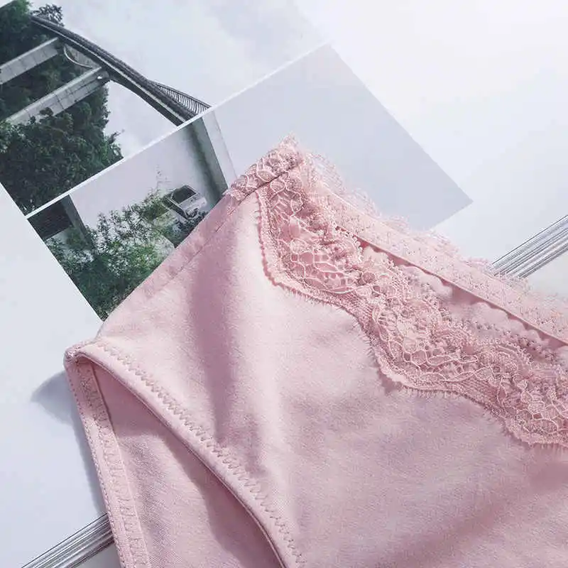 Cotton Underwear Briefs Sexy Women Lace Bow Panties Solid Breathable Lingerie Briefs Mid-waist Underwear Female Panties M L XL Cotton Underwear Briefs Sexy Women Lace Bow Panties Solid Breathable Lingerie Briefs Mid-waist Underwear Female Panties M L XL