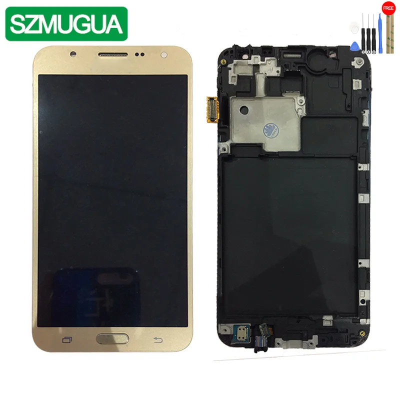 

SZMUGUA Adjust Brightness LCD For Samsung Galaxy J7 2015 J700 J700H J70FN J700F J700M LCD Display Touch Screen Digitizer Frame