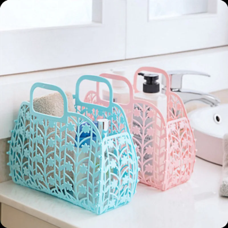 

Multi-purpose Plastic Home Bathroom Shower Storage Shopping Basket Sundries Underwear Toy Storage Box Book Organizer Stationer