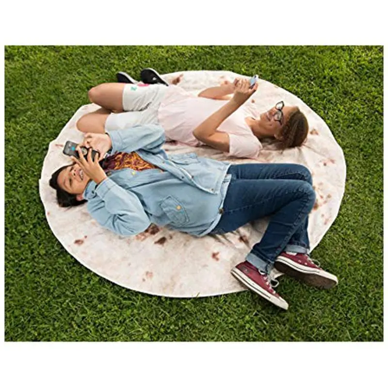 Одеяло Tortilla коврик с печатью круглый Burrito маленький ковер для офиса дома гостиной