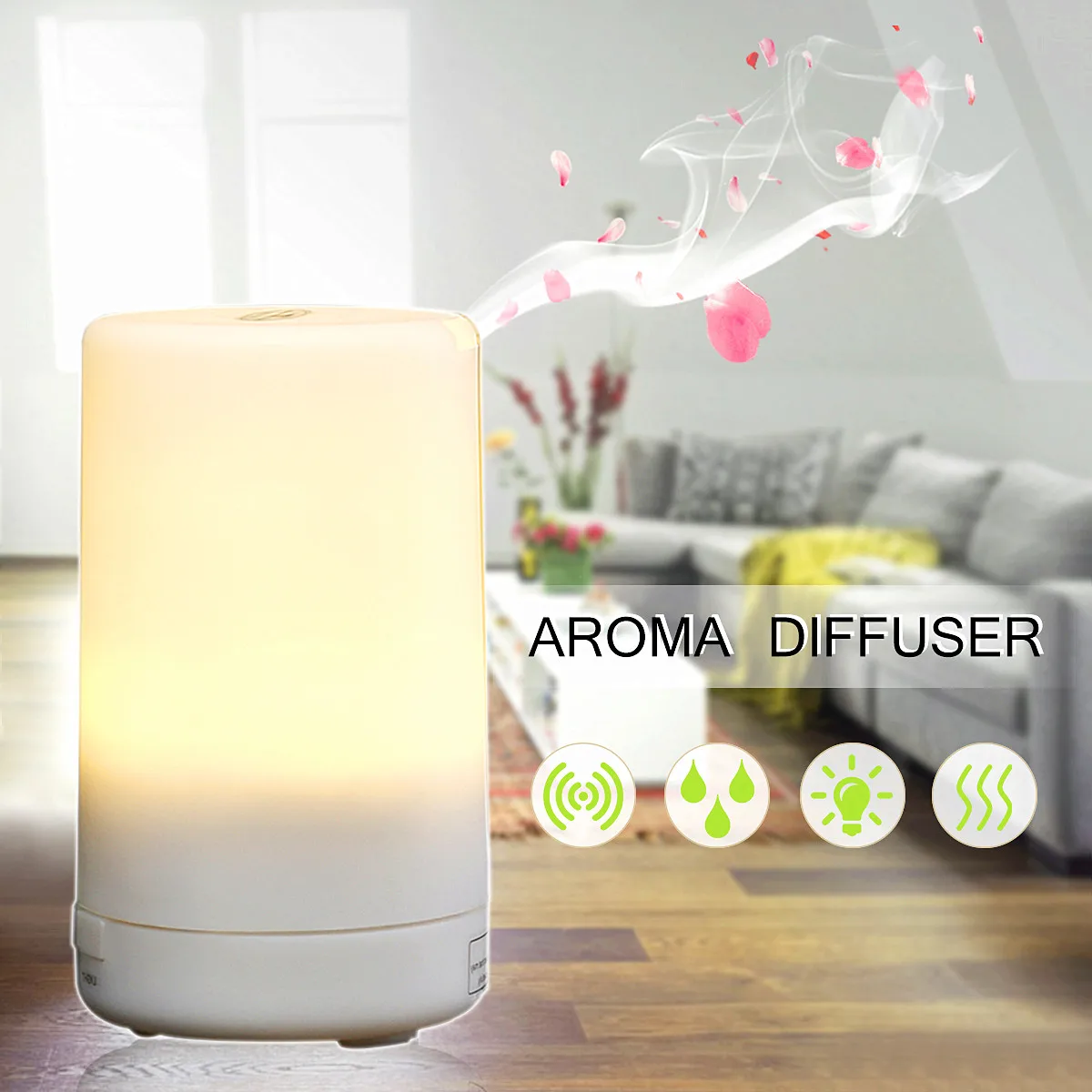 

4W 70ML Mini Ultrasonic Air Humidifier Aromatherap Essential Oil Diffuser Home Car USB Mist Maker Time mode LED Night Lamp Light