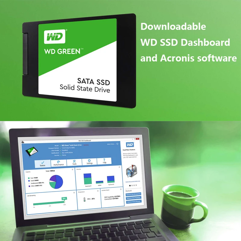 Внутренний твердотельный накопитель WD Green 2 5 дюйма для ПК SSD 120 ГБ 240 480 жесткий диск