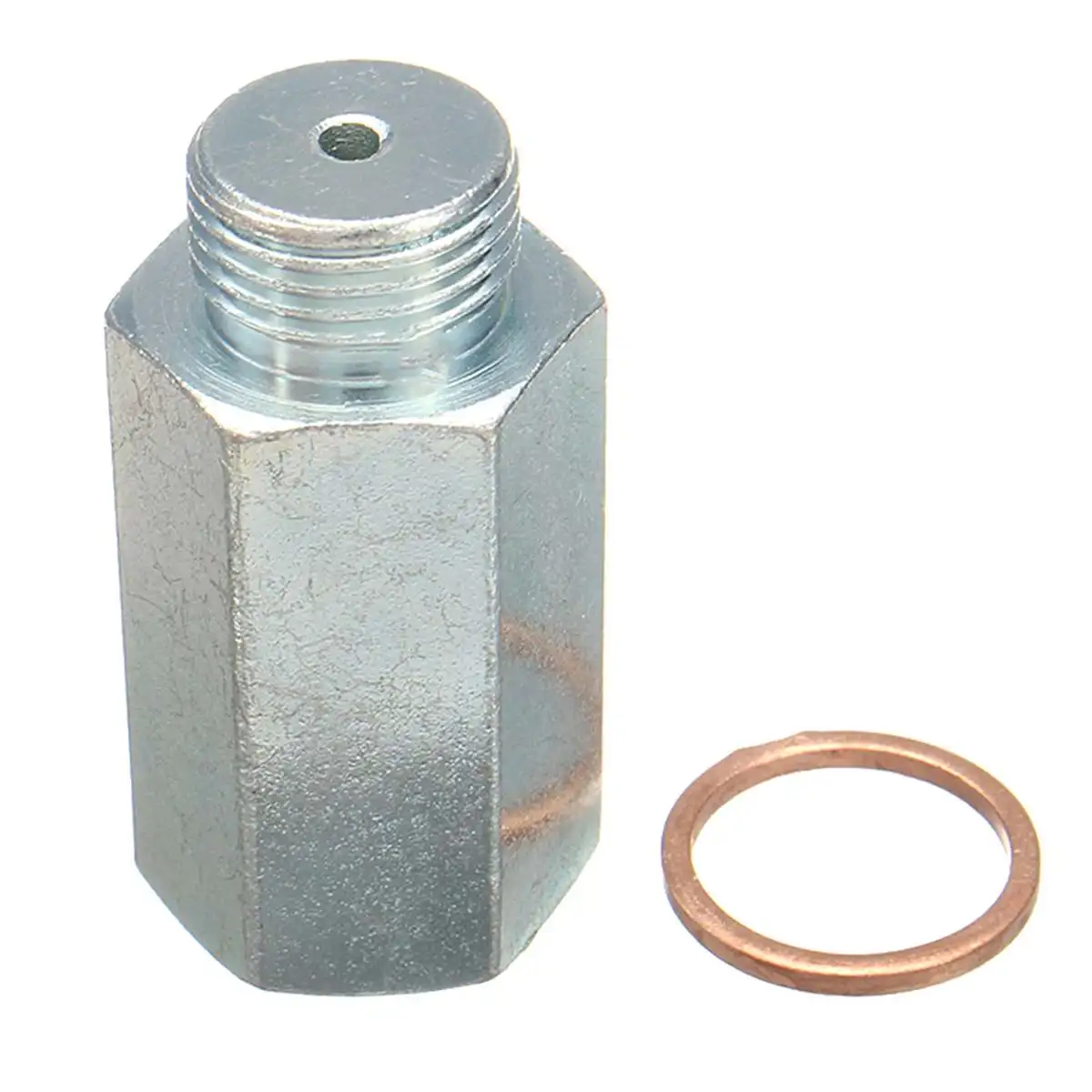 

1Pcs M18 x 1.5 Universal O2 Oxygen Sensor Nut Test Pipe Extender Adapter Spacer Galvanized With Gasket Exhaust Gas Oxygen Sensor