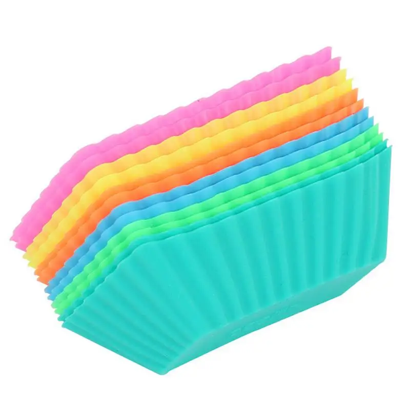 

Rectangular Silicone Baking Cups Petite Loaf Pans Cupcake Muffin Molds Kitchen Baking Supplies Confectionery Mold Tools